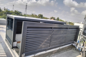 Mái che cầu thang kết hợp nối lên sân thượng – Công trình Long An 